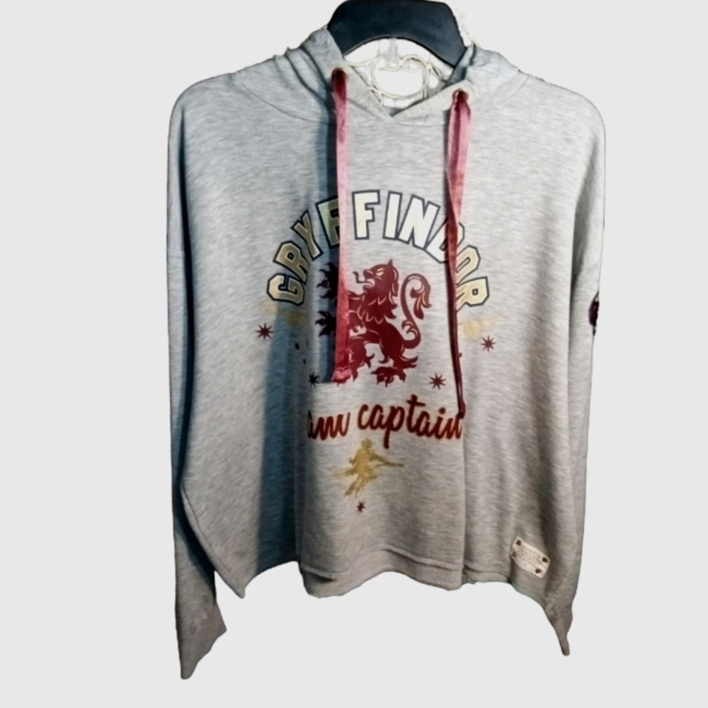 Harry Potter Gryffindor Team Captain Cropped Hoodie size Large